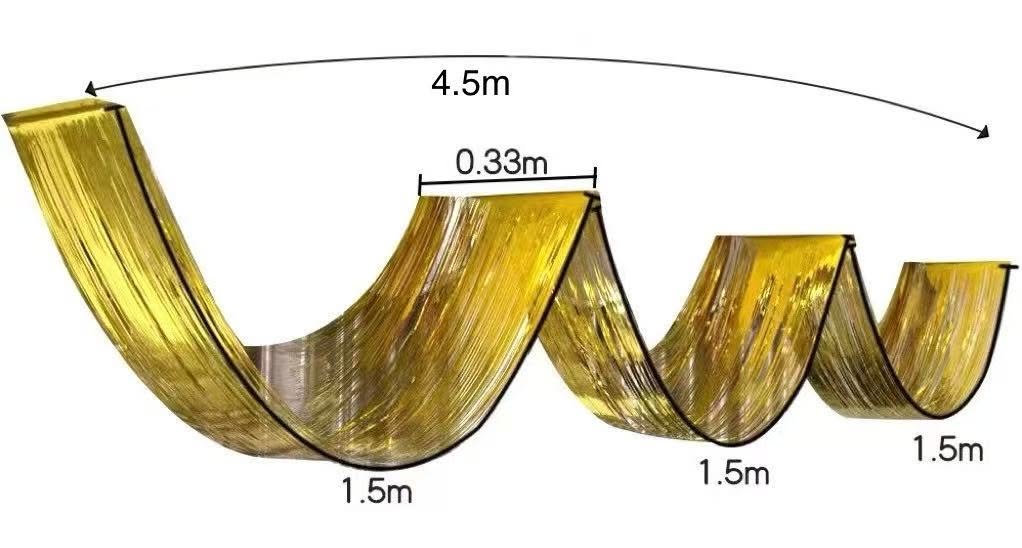 4.5meters Foil Fringe