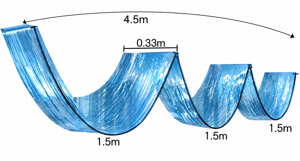 4.5meters Foil Fringe