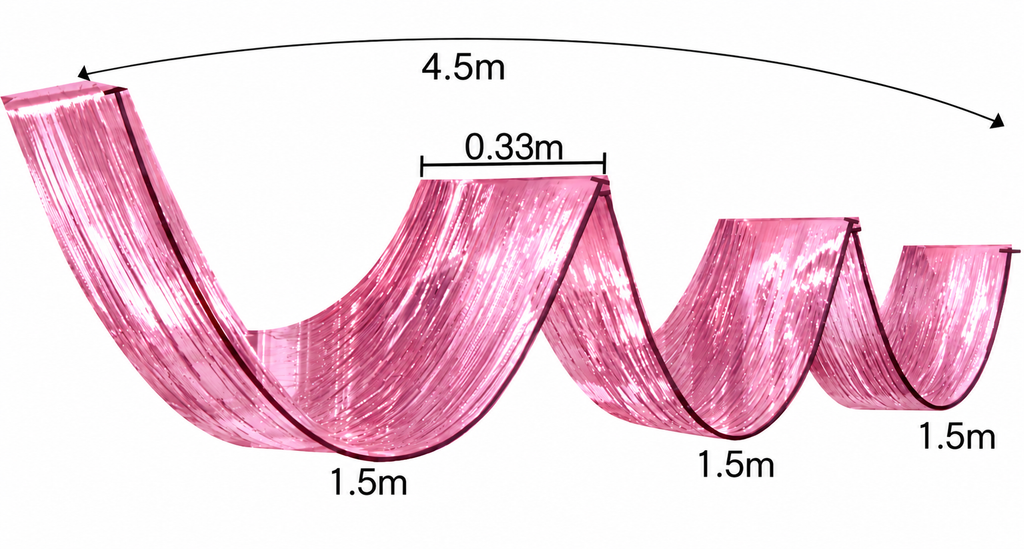 4.5meters Foil Fringe